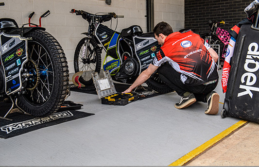 Floor Paint at Belle Vue Aces Speedway