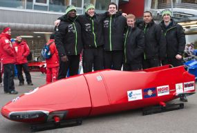 HMG Paints coatings on the GB Bobsleigh by Manchester College Students